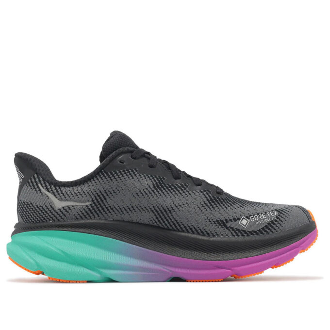 (WMNS) Clifton 9 Gore-Tex ‚Black Electric Aqua‘