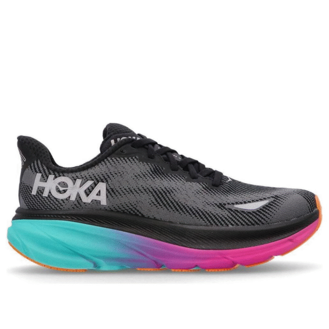 (WMNS) Clifton 9 Gore-Tex ‚Black Electric Aqua‘