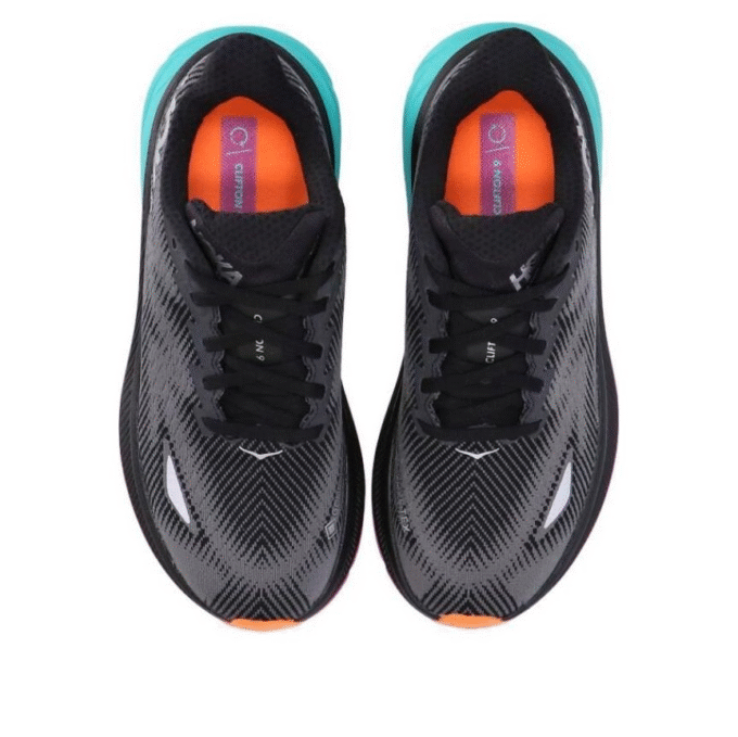 (WMNS) Clifton 9 Gore-Tex ‚Black Electric Aqua‘